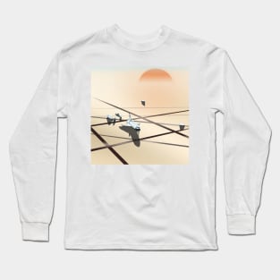 Shuttle on Desert Air Strip Long Sleeve T-Shirt